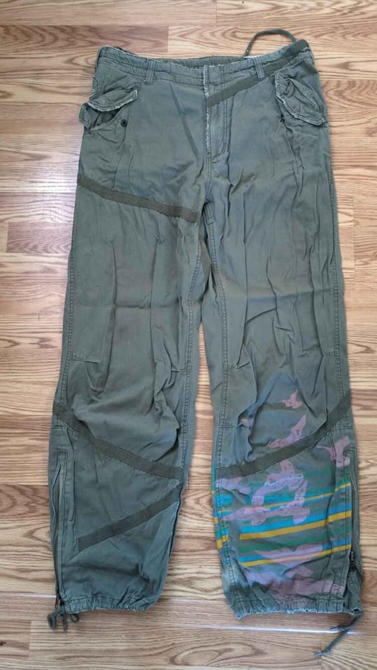 Rare Vintage Y2K Ringspun Graphic Cargo Pants - Made in England - Baggy Fit